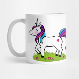 Prancing Magical Rainbow Pink Unicorn Mug